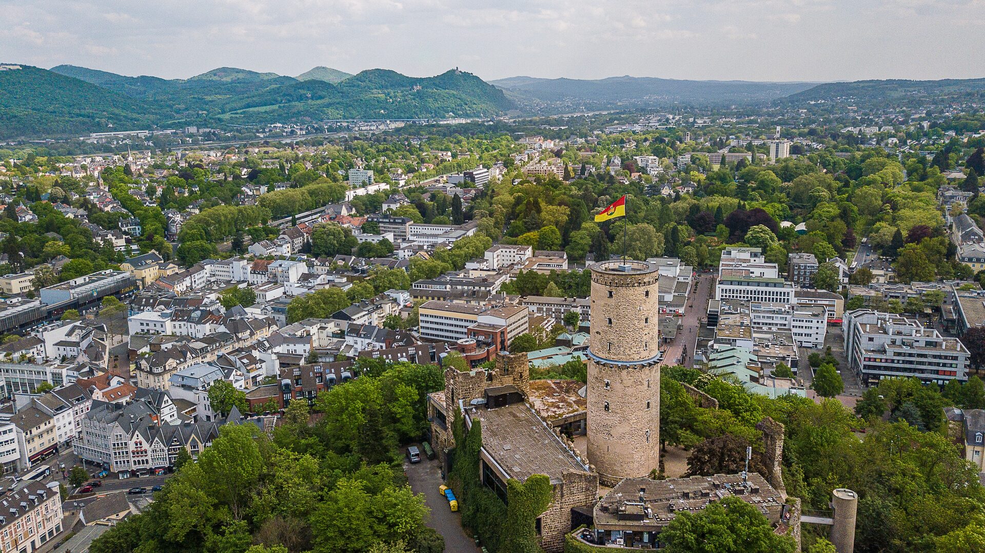 Luftbild der Godesburg in Bad Godesberg