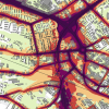 Auf einem Stadtplan wird die jeweilige Lärmbelastung pro Straße in verschiedenen Farben dargestellt.