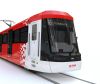 Frontalansicht der neuen Straßenbahn der Stadtwerke Bonn 